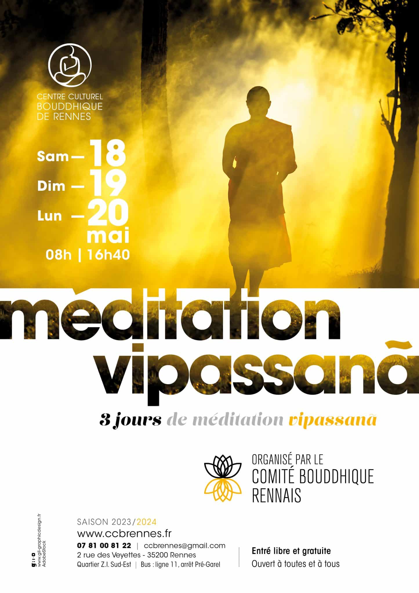 ccbr 3 jours vipassana 2024
