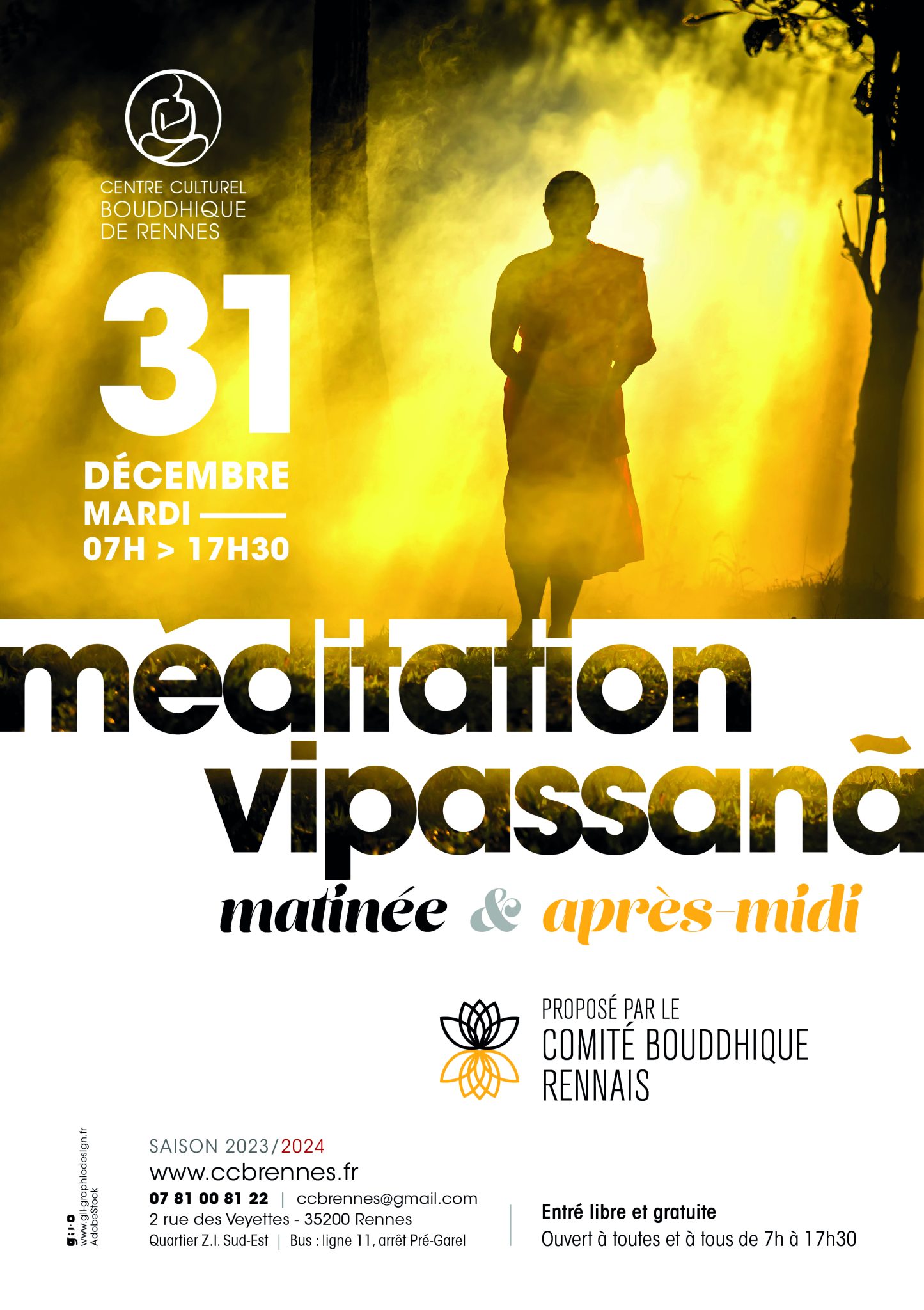 ccbr journee de meditation vipassana 2025