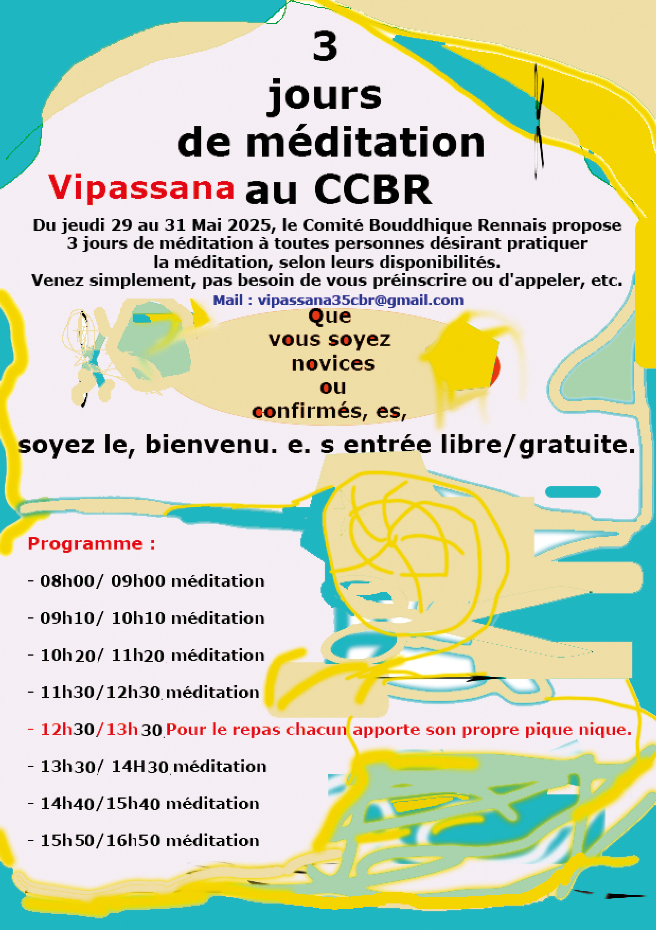 3 jours de meditation avec le comite bouddhique rennais
